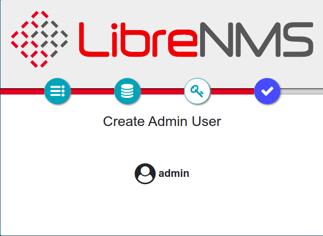 Usuario administrador de LibreNMS