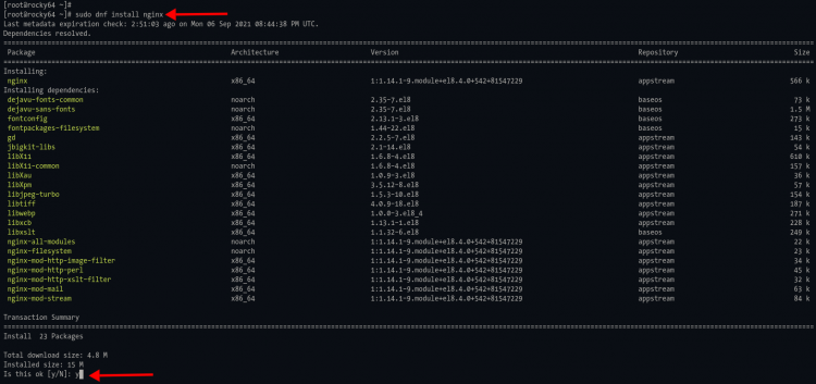 Instalación del servidor web Nginx