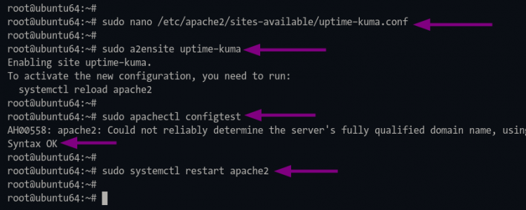 Configure Apache como proxy inverso para uptime-kuma