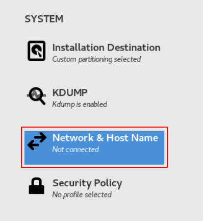 Configurar red y nombre de host