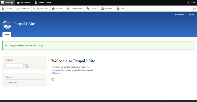 Sitio web Drupal