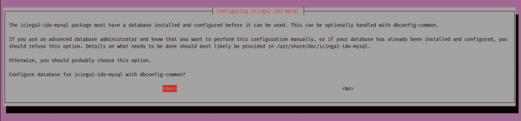 Icinga2 IDO MySQL onfiguration dbcommon-config