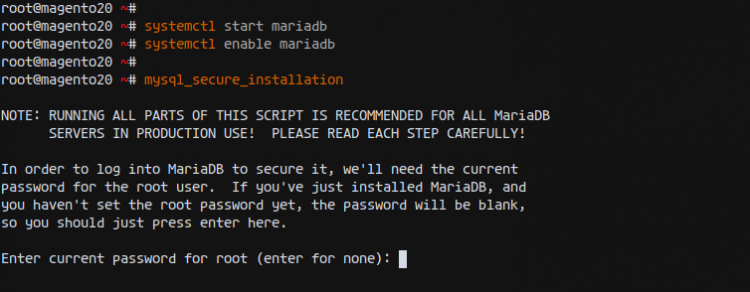 Configurar la contraseña raíz de MariaDB