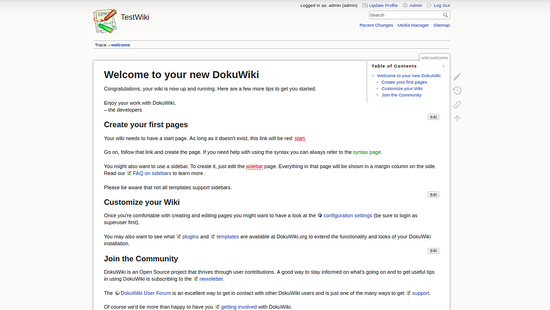 Bienvenido a DokuWiki