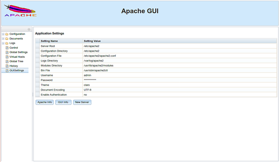 Establecer usuario administrador para la GUI de Apache
