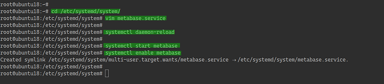 Crear servicio systemd para metabase