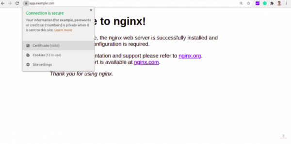 Página web segura de Nginx