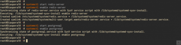 Inicie los servicios Redis y PostgreSQL