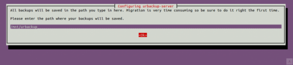 Configuración del servidor urBackup
